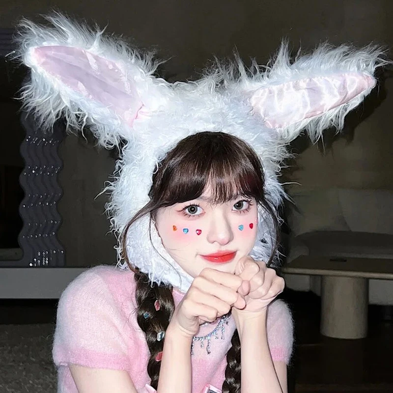 

Новые милые зимние шапки с кроличьими ушками, женские русские шапки из искусственного меха, шапка, Женская рождественская шапка с ушами, заб...