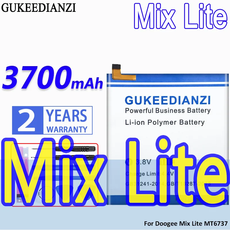 Сменный аккумулятор GUKEEDIANZI большой емкости 3700 мАч Для Doogee Mix Lite MT6737 |