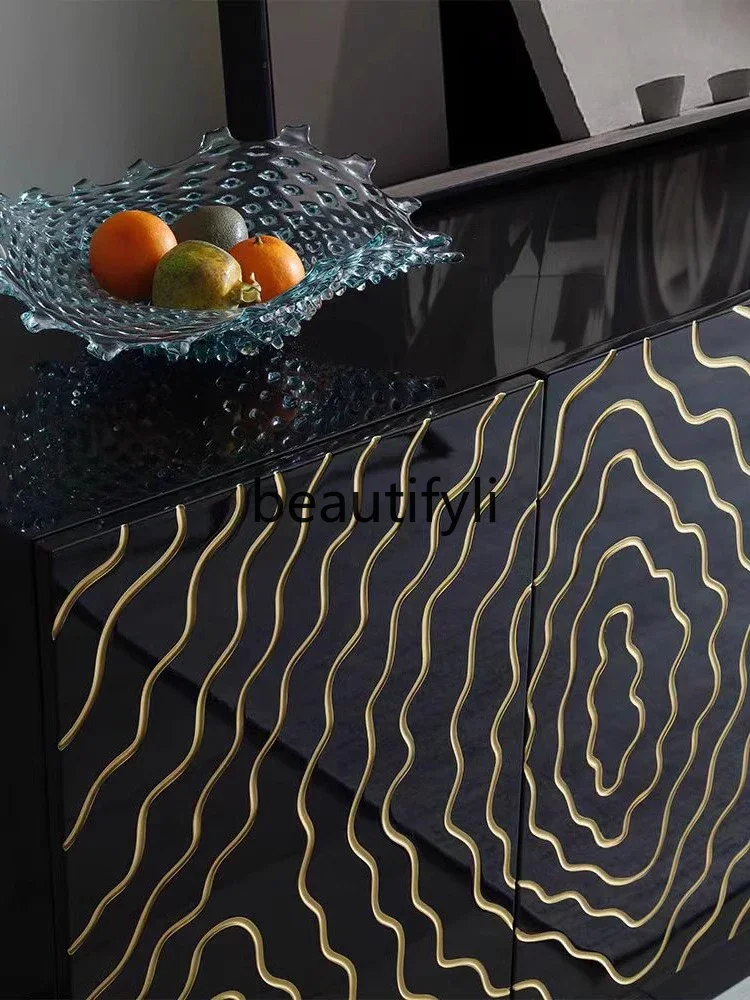 Итальянский роскошный обеденный шкаф из массива дерева простая краска для