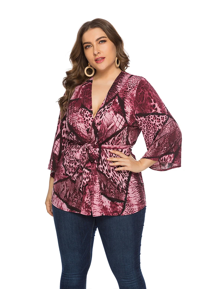 2022 Short Sleeve For Women's Tunic Peplum Fashion Tops Leopard print Blouse Tee Plus Size Women Clothing Summer Casual T Thirt