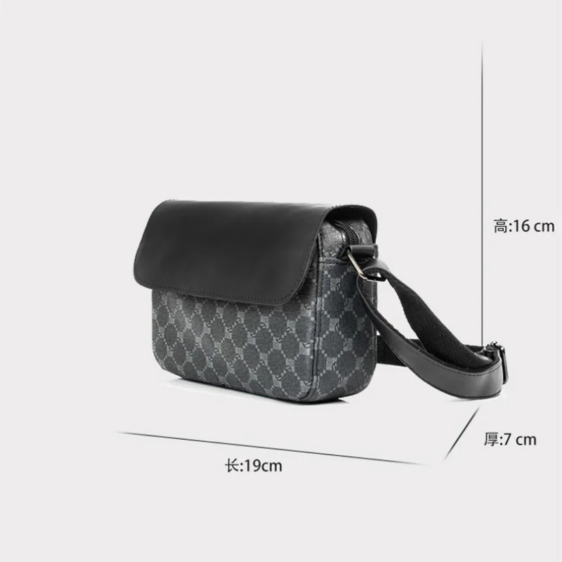 Men's Leather Shoulder Bag Crossbody Chest Pack for Men Japanese-style Design Solid Color сумка мужская Messenger Bag Purse Sac