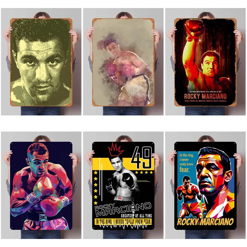 Rocky Marciano Бокс Спортивные металлические постеры Винтажные предметы домашнего