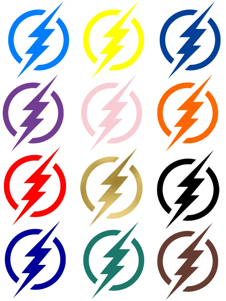 Multicolour The Flash logo badge thermo-stickers for children Iron on patches Flex fusible transfer
