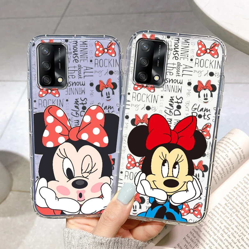 

Dollar Mickey Minnie Stitch Phone Case For OPPO Realme V11 X3 X50 Q5i GT GT2 Neo 2 3 C21Y C3 10 9 8 7i Pro Master Transparent