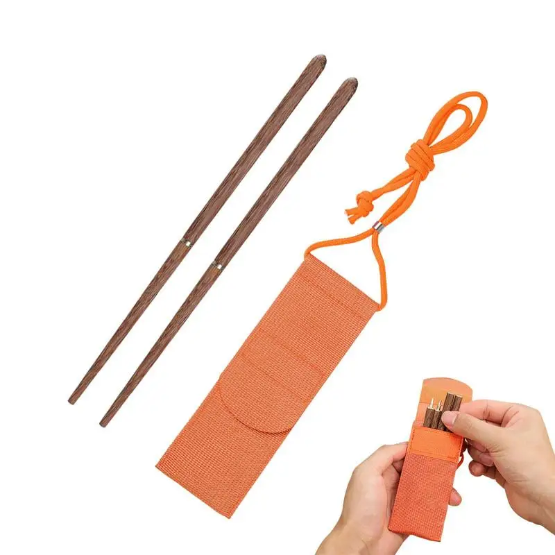 

Collapsible Chopsticks Foldable Wooden Chopsticks For Travel Portable Safety Household Chopsticks With Storage Bag Reusable For