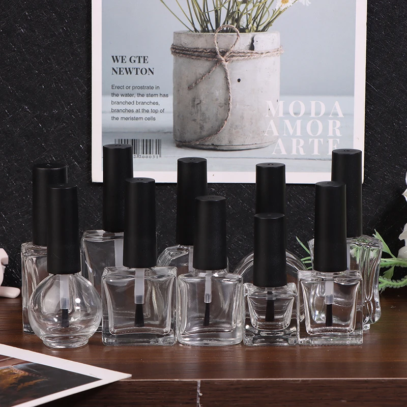 Пустые стеклянные бутылочки для лака ногтей HNKMP