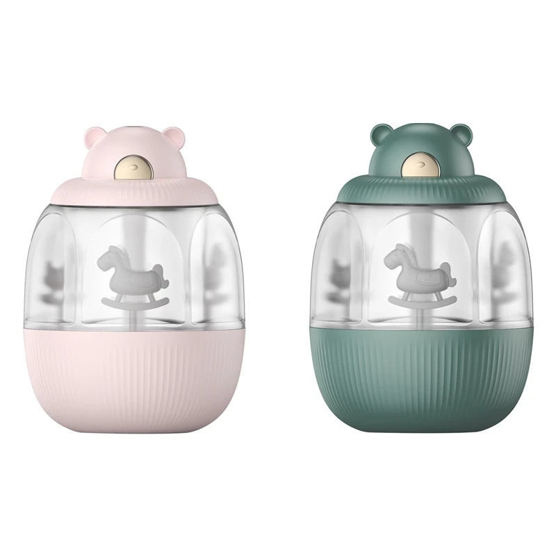 

USB Настольный увлажнитель воздуха в виде карусели, аромадиффузор, цветной домашний декор