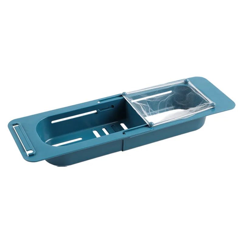 

Retractable kitchen disposable sink filter net rack multi-functional non perforated dishcloth drainage storage rack