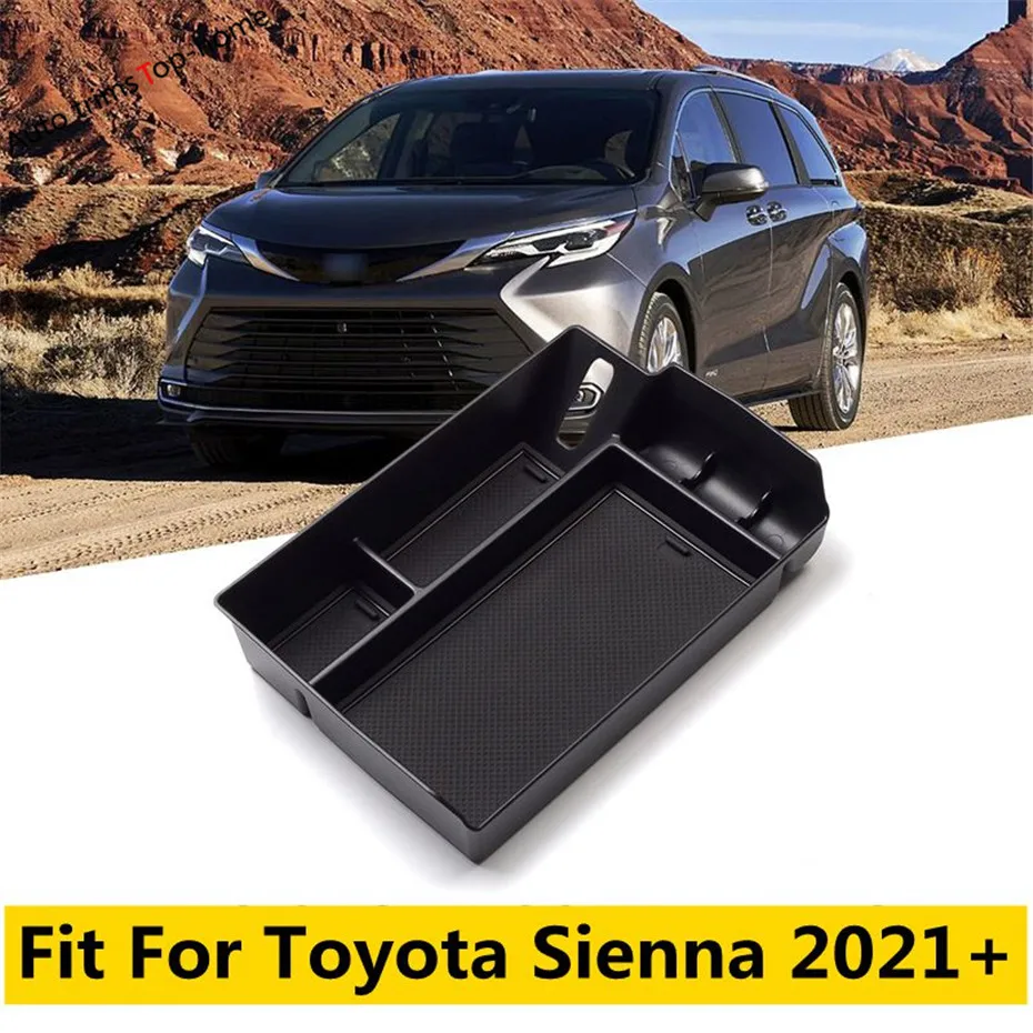 

Central Storage Pallet Armrest Container Multi-grid Box Cover Trim Fit For Toyota Sienna 2021-2023 Car Accessories Interior Kit