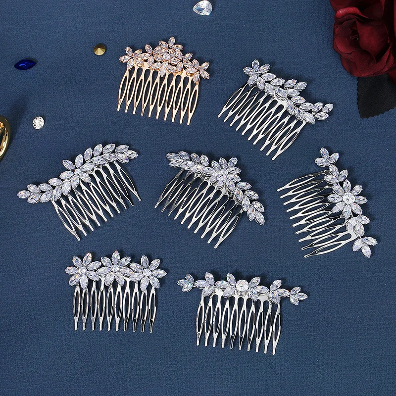 

Bridal Women Hair Pins Combs Hairpins Wedding Jewelry Crystal Rhinestone Accessories Decorations
