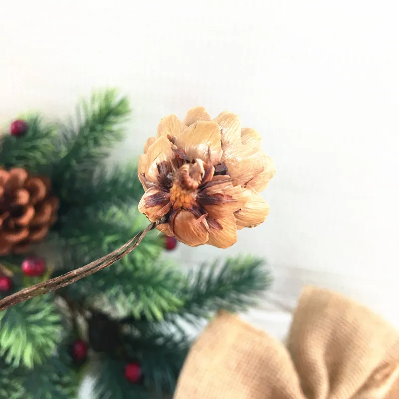 Фото 10 шт./лот рождественские маленькие сосновые конусы, украшение для рождественской елки, подвесные украшения, Материалы для творчества для детского сада №3