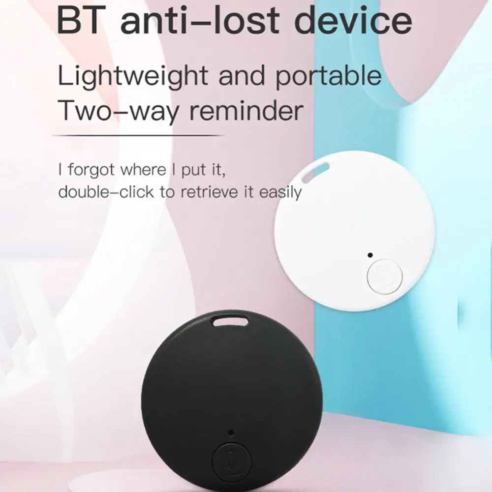 

Two-way Alarm Anti Loss Device Bluetooth-compatible Round Finder 200mah Smart Tracker For Ios Android Tracking And Positioning