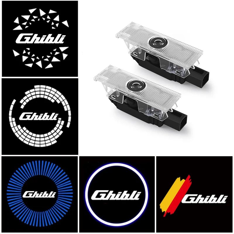 2 шт. лампа для дверей автомобиля светодиодный проект логотип призрака огни Maserati