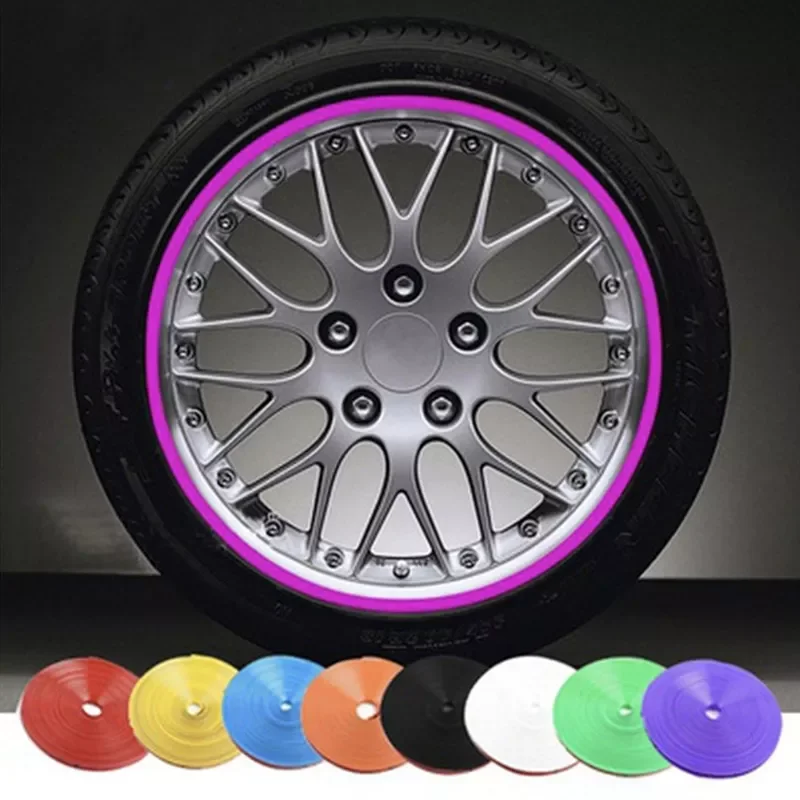 

8m Car Wheel Protector Hub Sticker Car Decorative Strip Auto Rim Tire Protection Care Covers Car-styling car decoration
