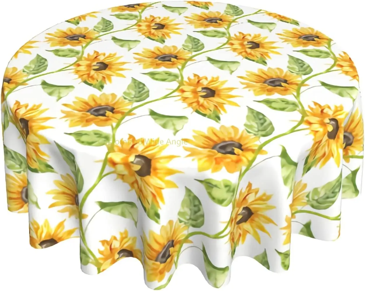 

Sunflowers with Green Leaves Washable Tablecloth Waterproof and Stain-Proof Perfect for Decorating Kitchen Table Picnic Parties