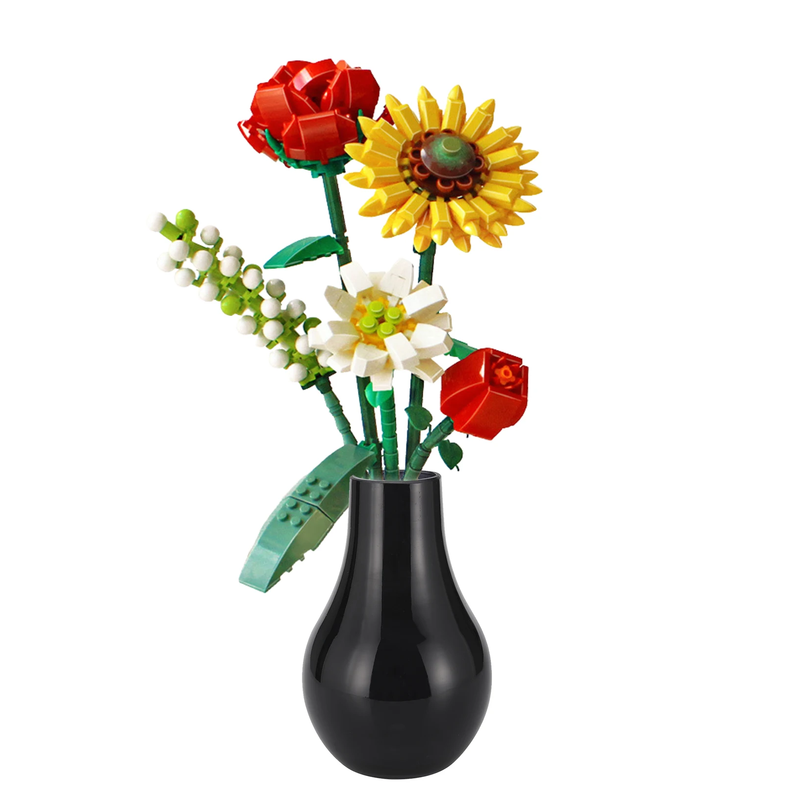 

Набор строительных игрушек цветок, Детский конструктор, пазл цветов, искусственные цветы, ботаническая коллекция, строительные блоки, игру...