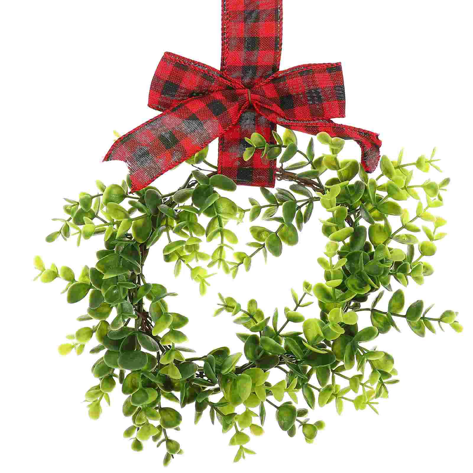 

Boxwood Garland Wreath Wall Pendant Ribbon Ornament Cloth Christmas Party Decoration