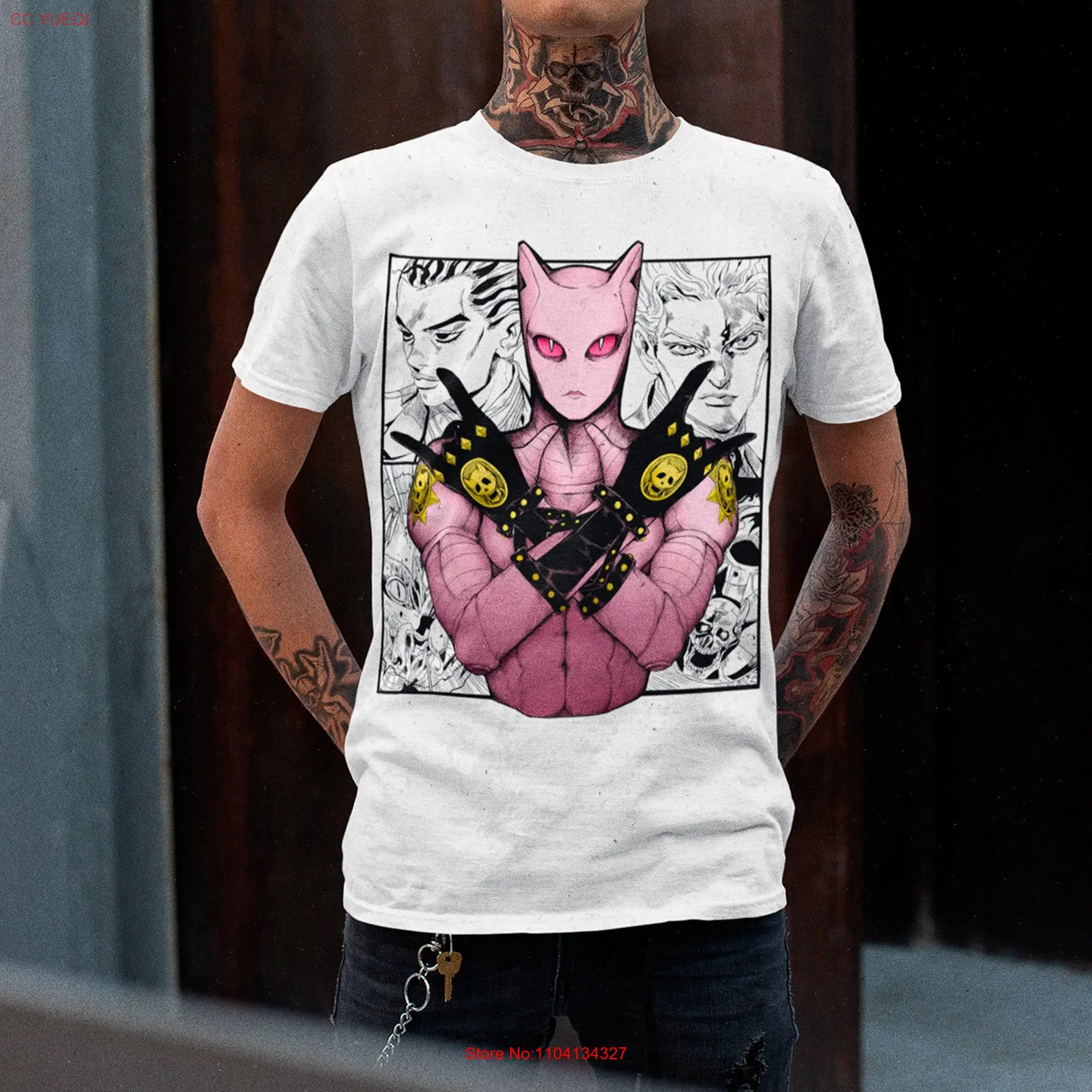 Классическая футболка с принтом Кира йошикаге из аниме Killer Queen эксклюзивная