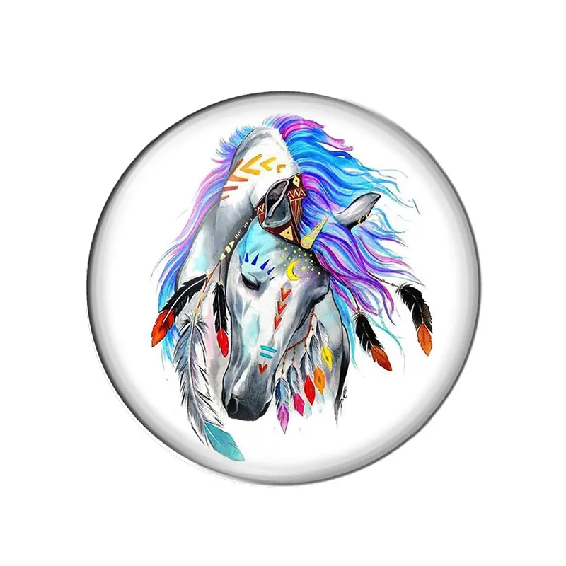 Круглые кабошоны с животными OMGALA 10 шт.