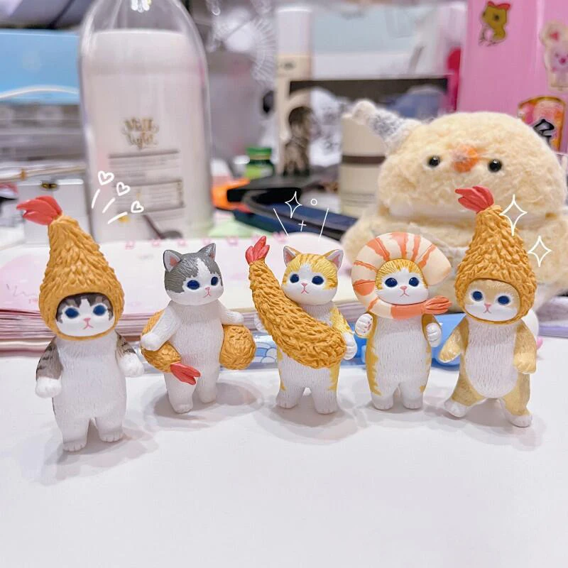 1/5 шт. кавайные фигурки кошки-мусульманды жареные шаймп гасяпон Косплей героев