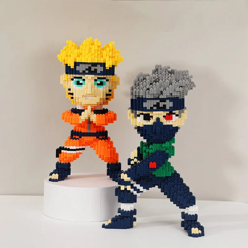 

Игрушки Bandai Аниме Наруто Kakashi, хобби, строительные кубики для подростков, маленькие строительные кубики для стола, спальни, украшение для до...