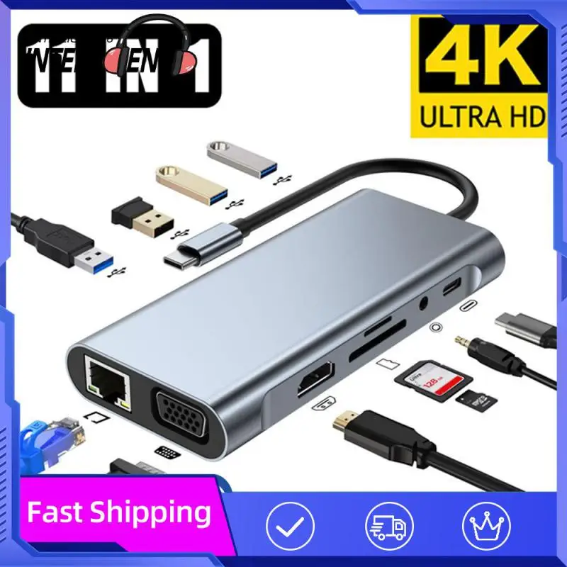 

Computer Accessories Docking Station Portable High Speed Transmission Computer Extender Aluminum Alloy Fast Charging Converter