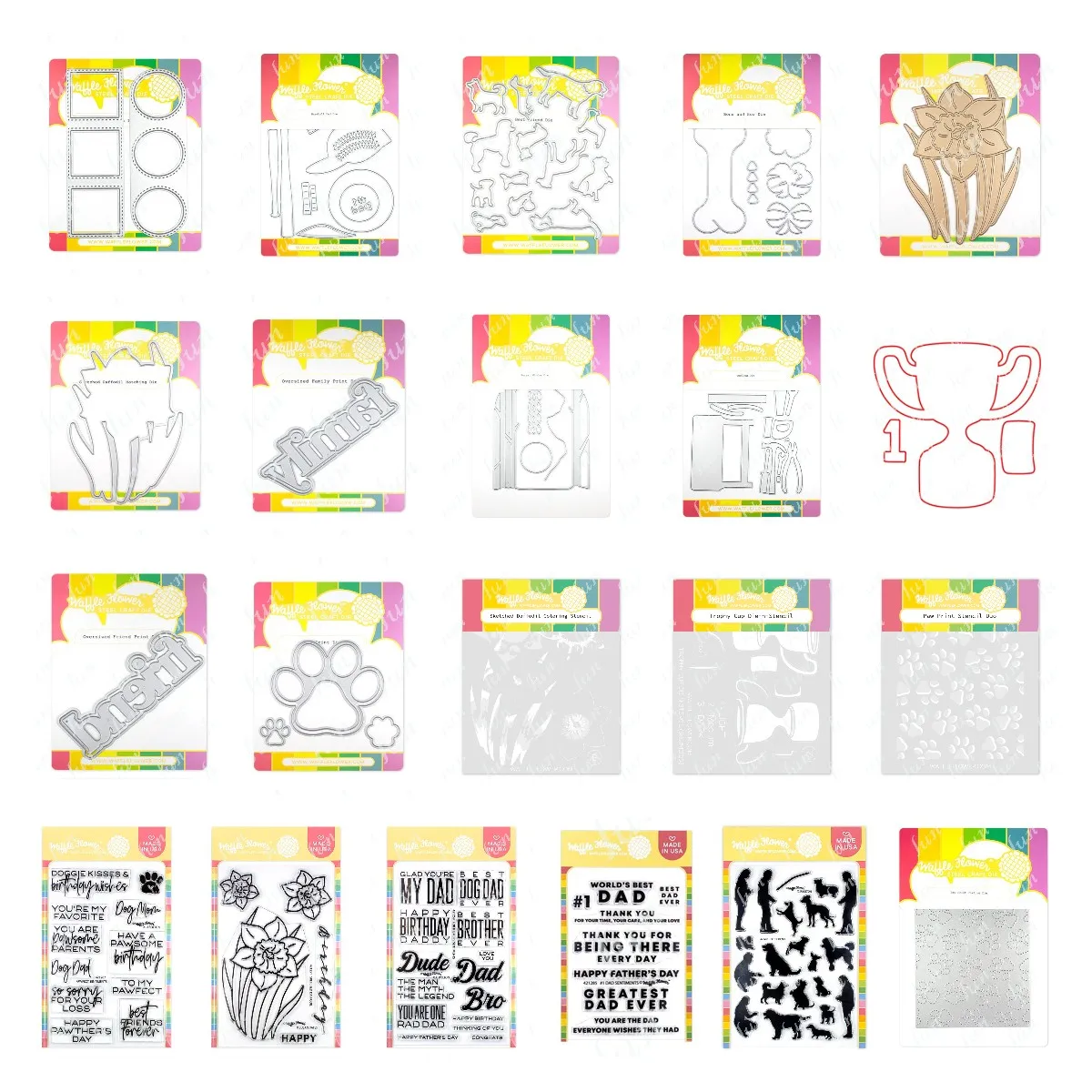 

Trophy Paw Print Family Hot Foil Plates and Dies Scrapbooking Sentiments Stamps Layering Stencils Set Embossing Diy Handmade