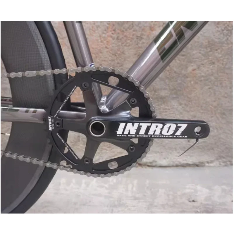 Комплект шатунов 48T INTRO7 DEVIL EYE Hollow Integrated Fixie Racing из алюминия AL-7075 с ЧПУ, BCD144мм, для фикс-байков и трековых велосипедов, 165мм (art.: 3920da7ece95e) - 3920da7ece95e