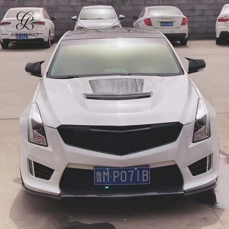 Фото Комплект обвесов для переднего бампера Cadillac ATS 2014-2020 Gen 2: Обновление кузова в стиле ATSV, бампер, капот, крылья, автозапчасти №5