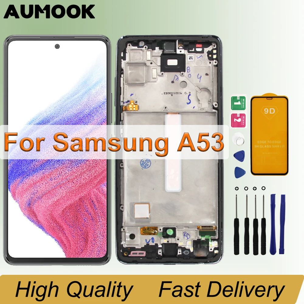 

6.5'' A536 OLED Display For Samsung Galaxy A53 5G A536B A536U LCD Display Touch Screen With frame Digitizer Assembly Repair Part