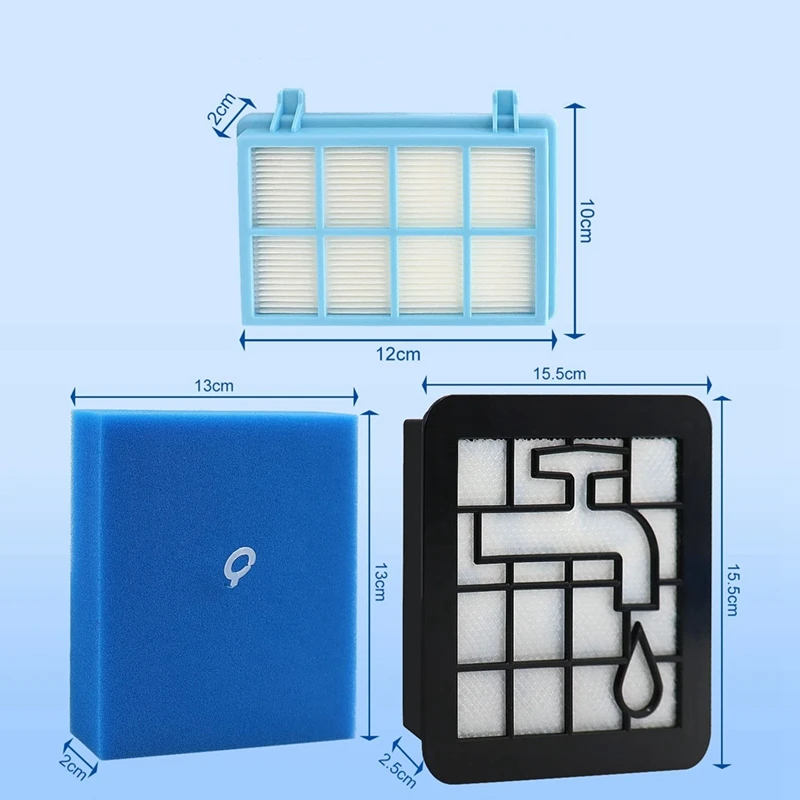 Набор сменных фильтров для компактного и активного пылесоса Powerpro FC8010/01 FC9331 FC9332