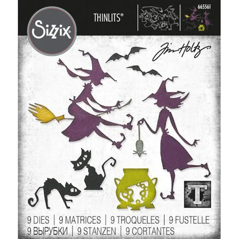 

Beautiful Witch And Cat Metal Cutting Dies Scrapbook Diary Decoration Embossing Template DIY Greeting Card Handmade 2022 New