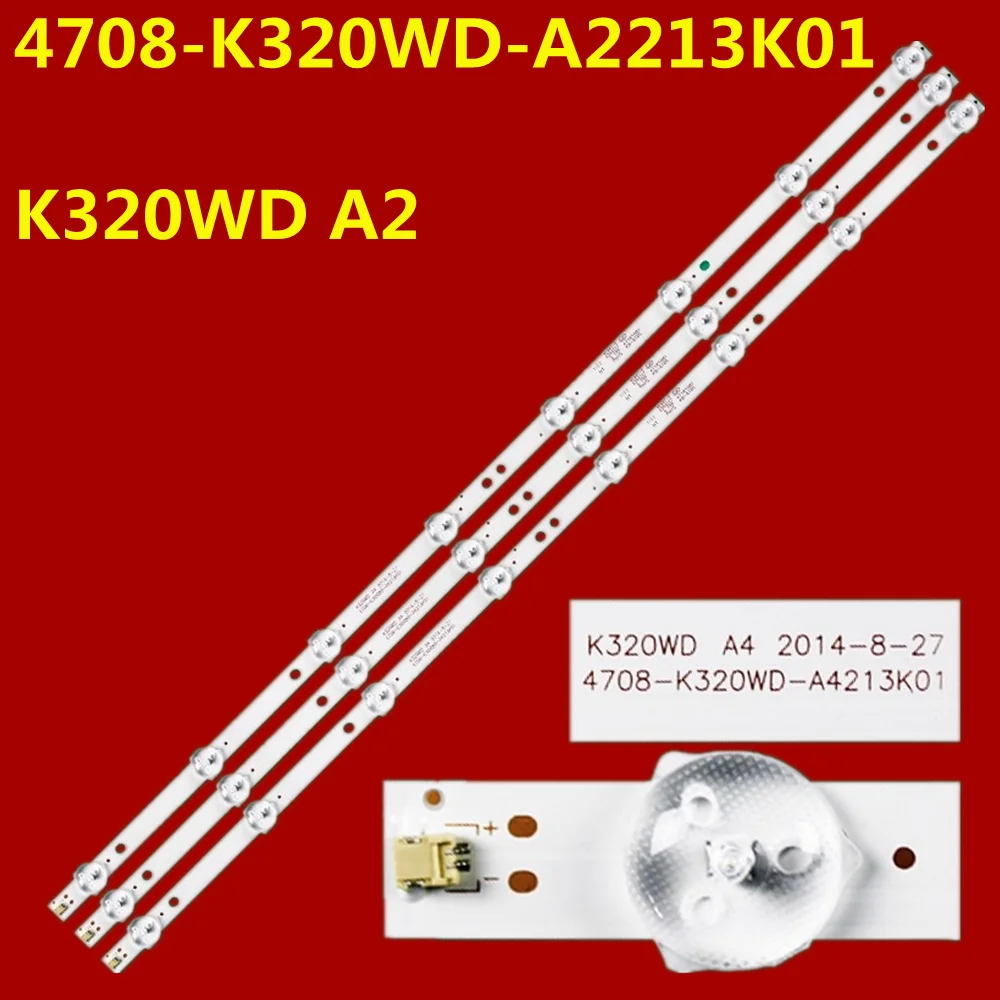 Фото Новая светодиодная лента подсветки для 4708-K320WD-A2213K01 A4213K01 AOC LE32M3570 32LE3181 32LE5161D 32LE5181D 32LE7181D DEXP H32B7200T №1