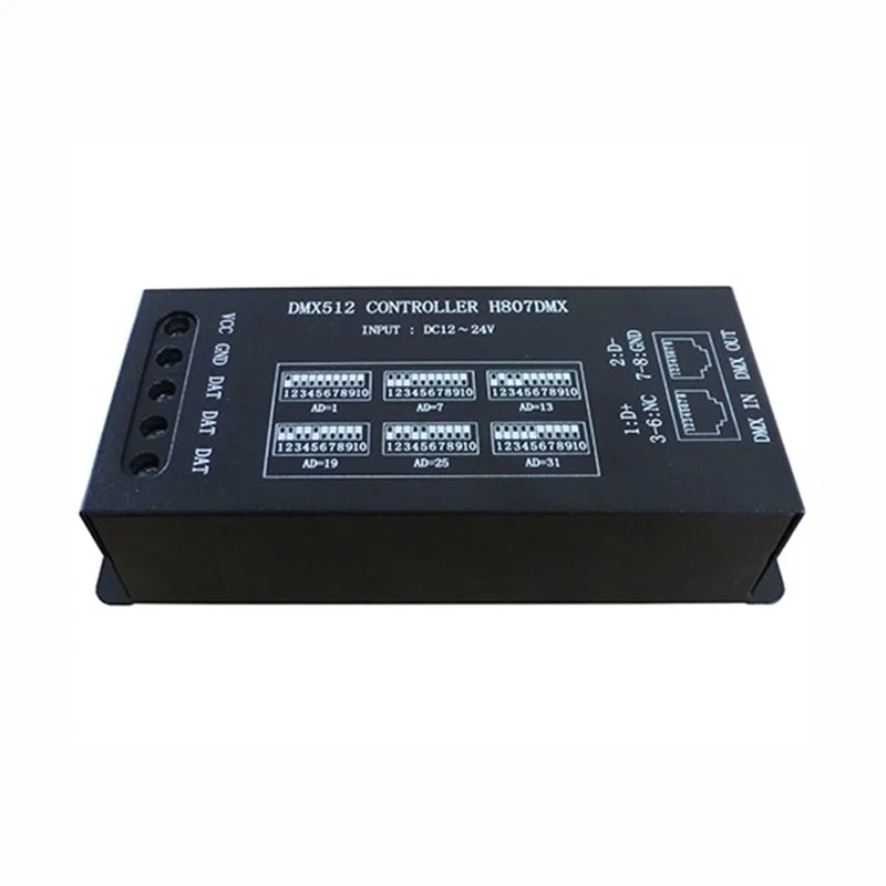 H807dmx Dmx512 Controller Rgb Pixels Controller 13 Channels Dmx Controller for Ws2811 Ws2812 Ws2813 Sm16703 Dmx Stage Light