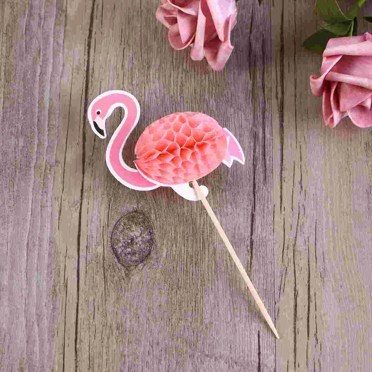 

10pcs Hawaii 3D Cake Picks Cake Decoration for Tropical Summer Hawaii Party
