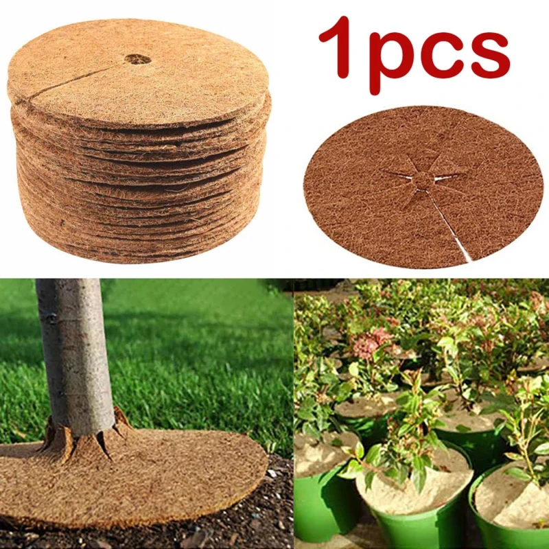 

Coconut Mulch Cover Mulch Disc Plant Cover Coir Mat For Gardening Mulch Disks Frost Protect Cold Protect Winter Mulching Plants