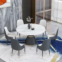 Round Coffee Dining Tables Living Room Bistro Kitchen Full Room Chair Dining Tables Marble Esstische Set Furniture WW50DT