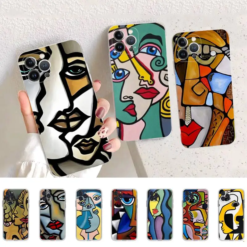 

Picasso abstract Art Phone Case Silicone Soft for iphone 14 13 12 11 Pro Mini XS MAX 8 7 6 Plus X XS XR Cover