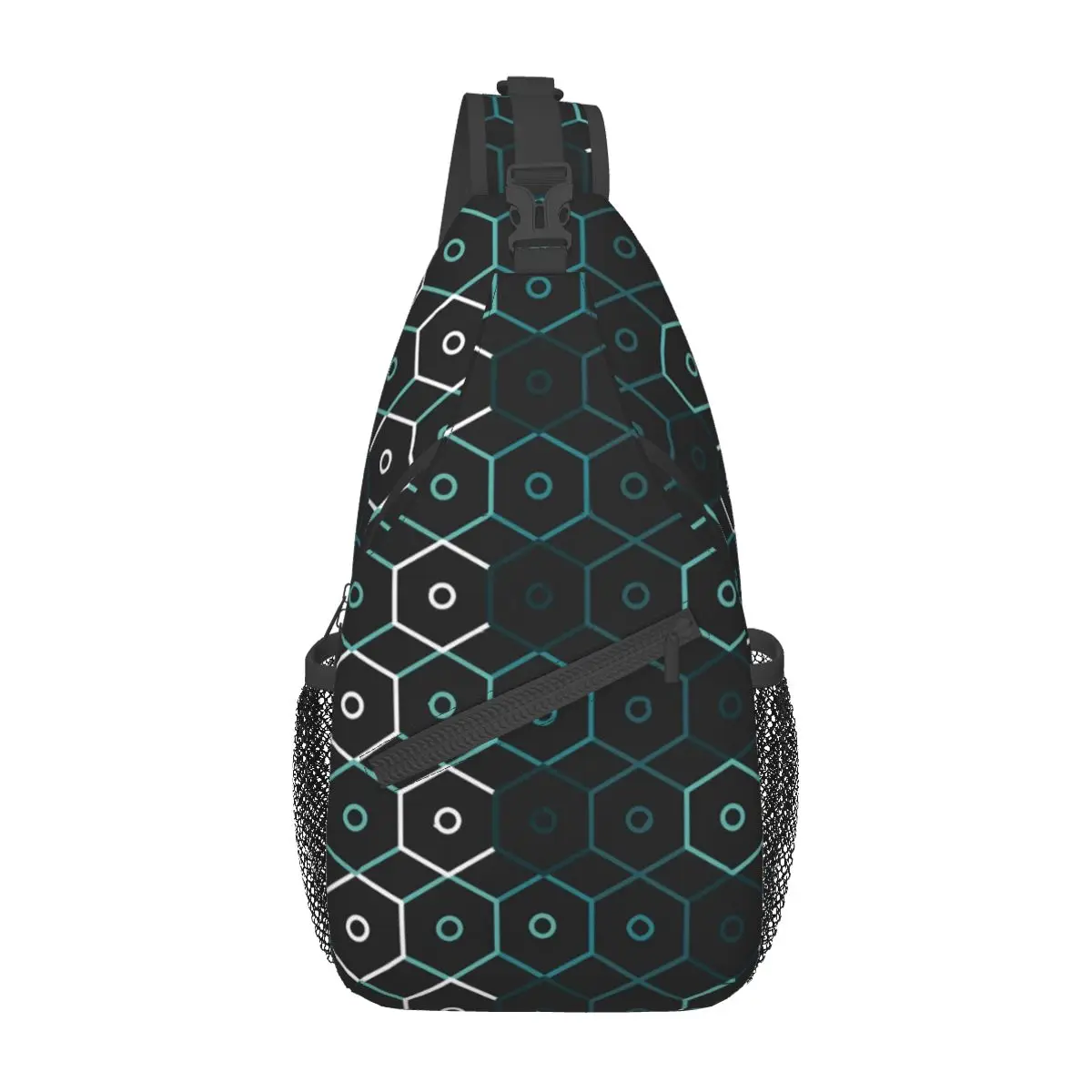 

Hives Pirnt Chest Bags Women Hexagon Theme Print Shoulder Bag Kawaii Phone Crossbody Bag Motorcycle Outdoor Style Sling Bags