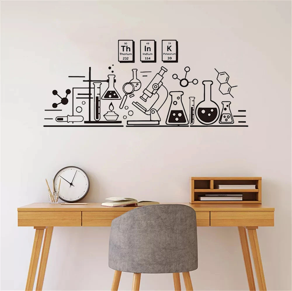 

Vinyl Wall Decals Chemistry Science Think Murals Classroom School Educational Experiment Laboratory Decor Stickers DW13854