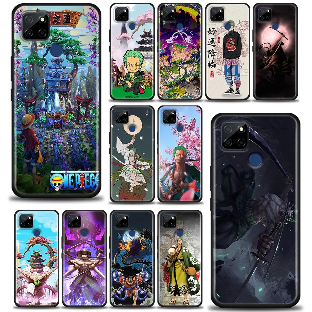 

One Piece For Realme C1 C2 C21Y C25 C12 Case Silicone Back Cover Zoro Anime Retro Style Phone Case For OPPO Realme GT GT2 Neo2 3