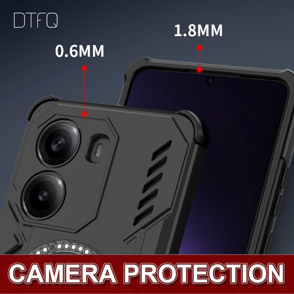 Фото Чехол для POCO X7 Pro, противоударный чехол, противоударный чехол, магнитный бронированный чехол для Xiaomi POCO X7 Pro 5G №5