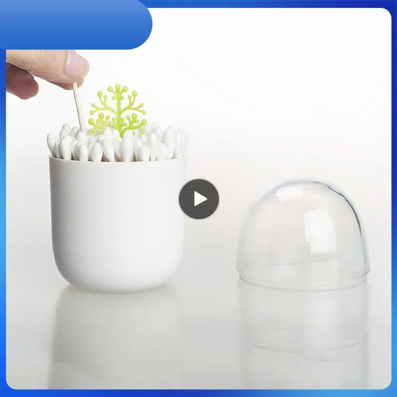 

Dustproof Storage Box Dust-proof Cotton Swab Box Storage Box Toothpick Holder Transparent And Visible Easy To Clean 60g Plastic