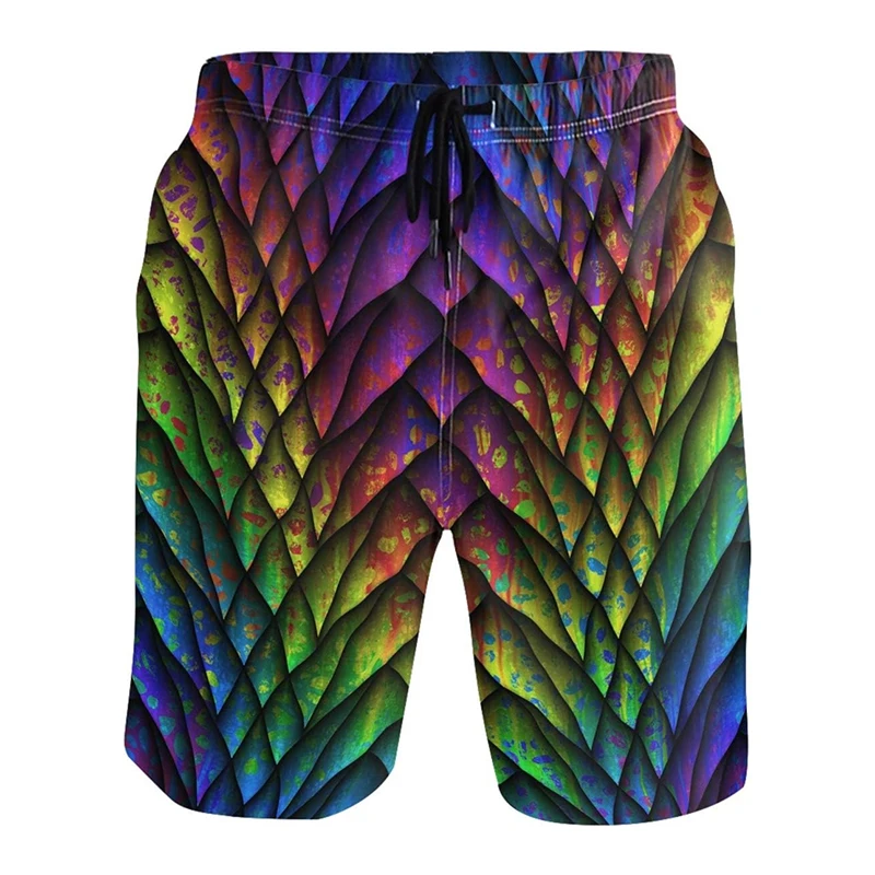 Крутые пляжные шорты с принтом чешуи для мужчин забавные рисунком коровы и