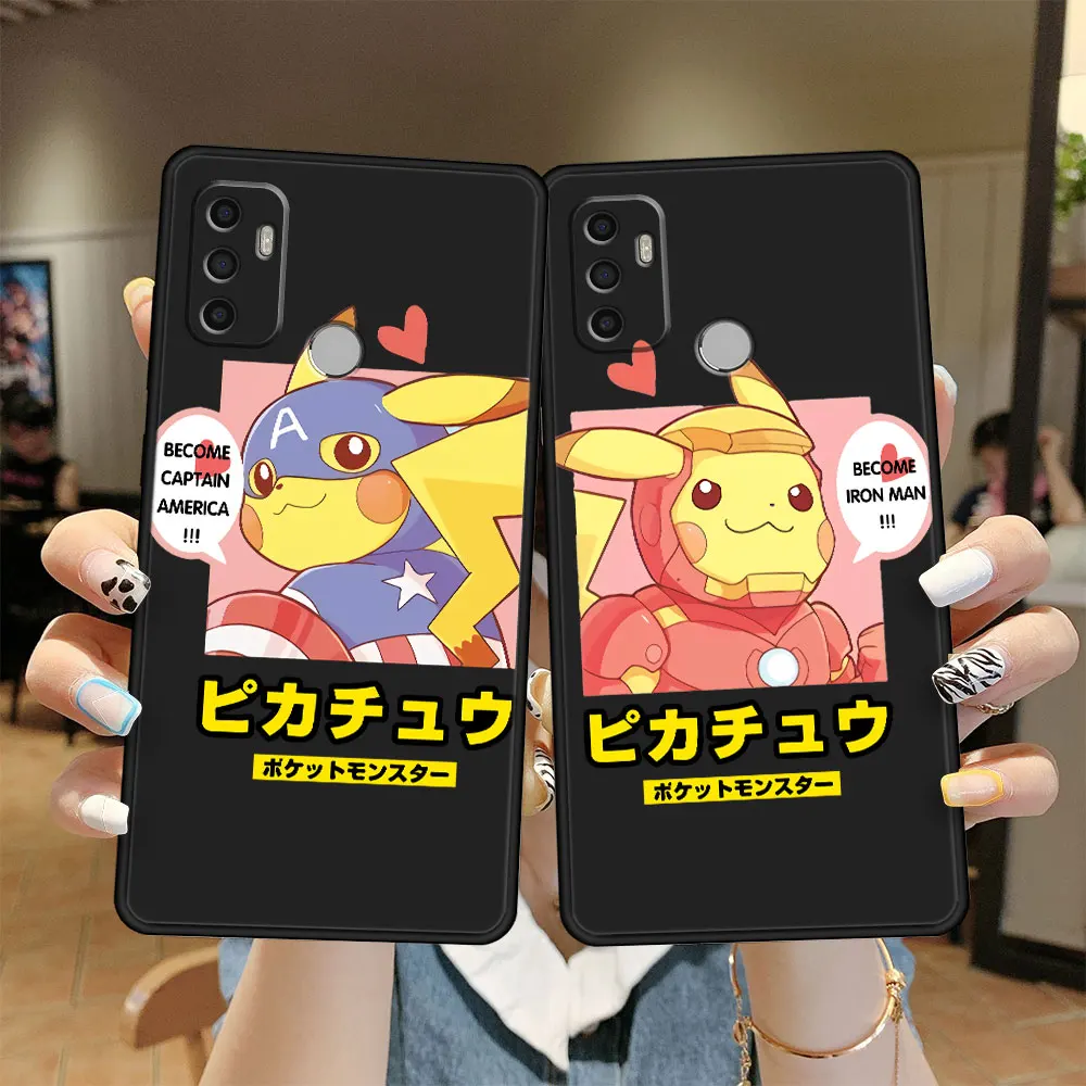

Case Funda for Oppo A16 A53 A74 A93 A9 A5 A15 A12e A3s A53s F19 A31 A15s A5s A93 Bag Style Celular Pokemon Pikachu Marvel Soft