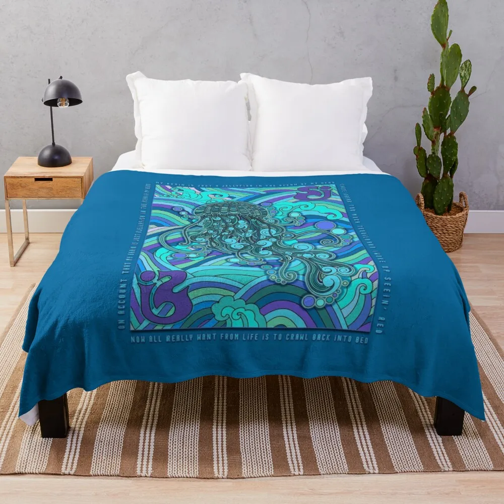 

Одеяло, пушистая кровать в стиле бохо, роскошная психоделическая Медуза, Желейная рыба, океан моих мозгов