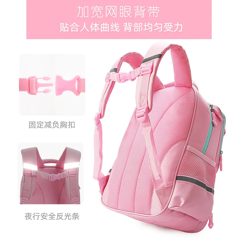 Hello Kitty Primary School Student Schoolbag 1-3-5 Grade Children Cartoon Waterproof and Lightweight Backpack