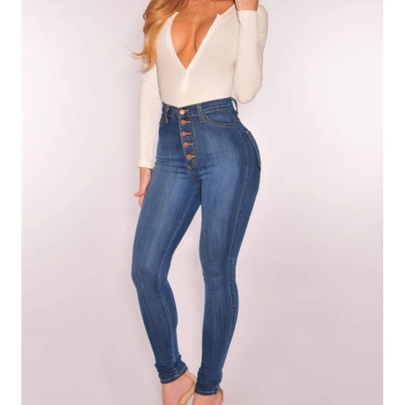 НОВЫЕ синие джинсы в стиле ретро женские большого размера Pure Y2K узкие