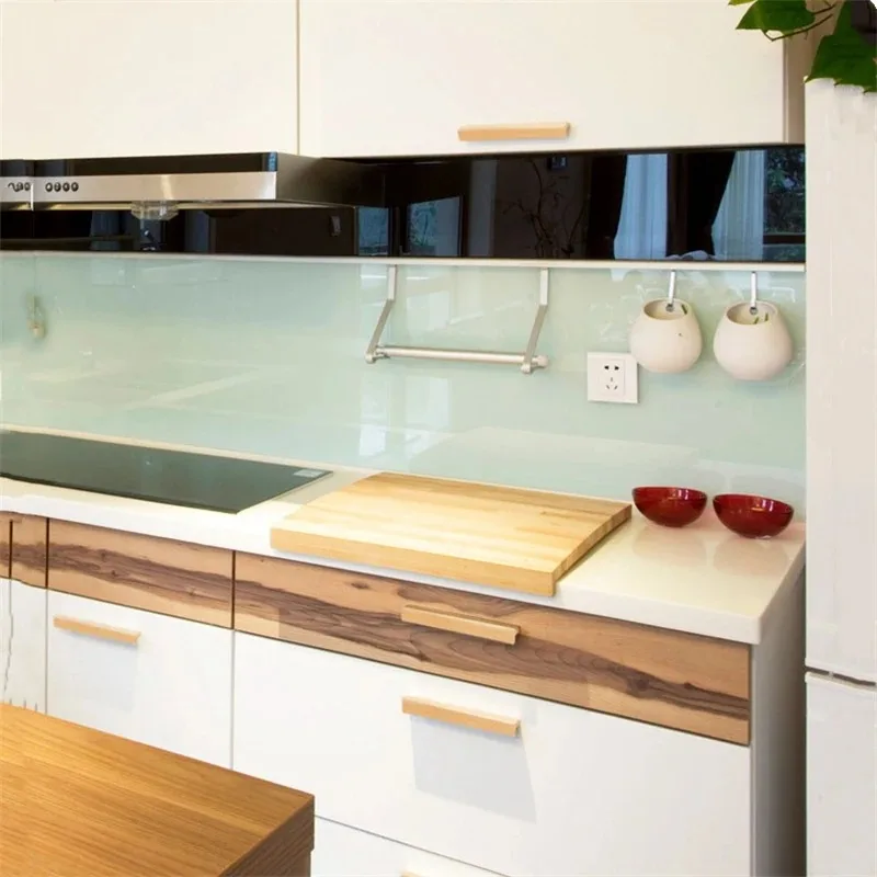 Дверные ручки шкафа из цельного дерева дверные ящика деревянные для мебельной