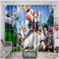micro shading background 3d print window curtain fairy tail anime homestay hotel decoration curtains windows flat 12 piece